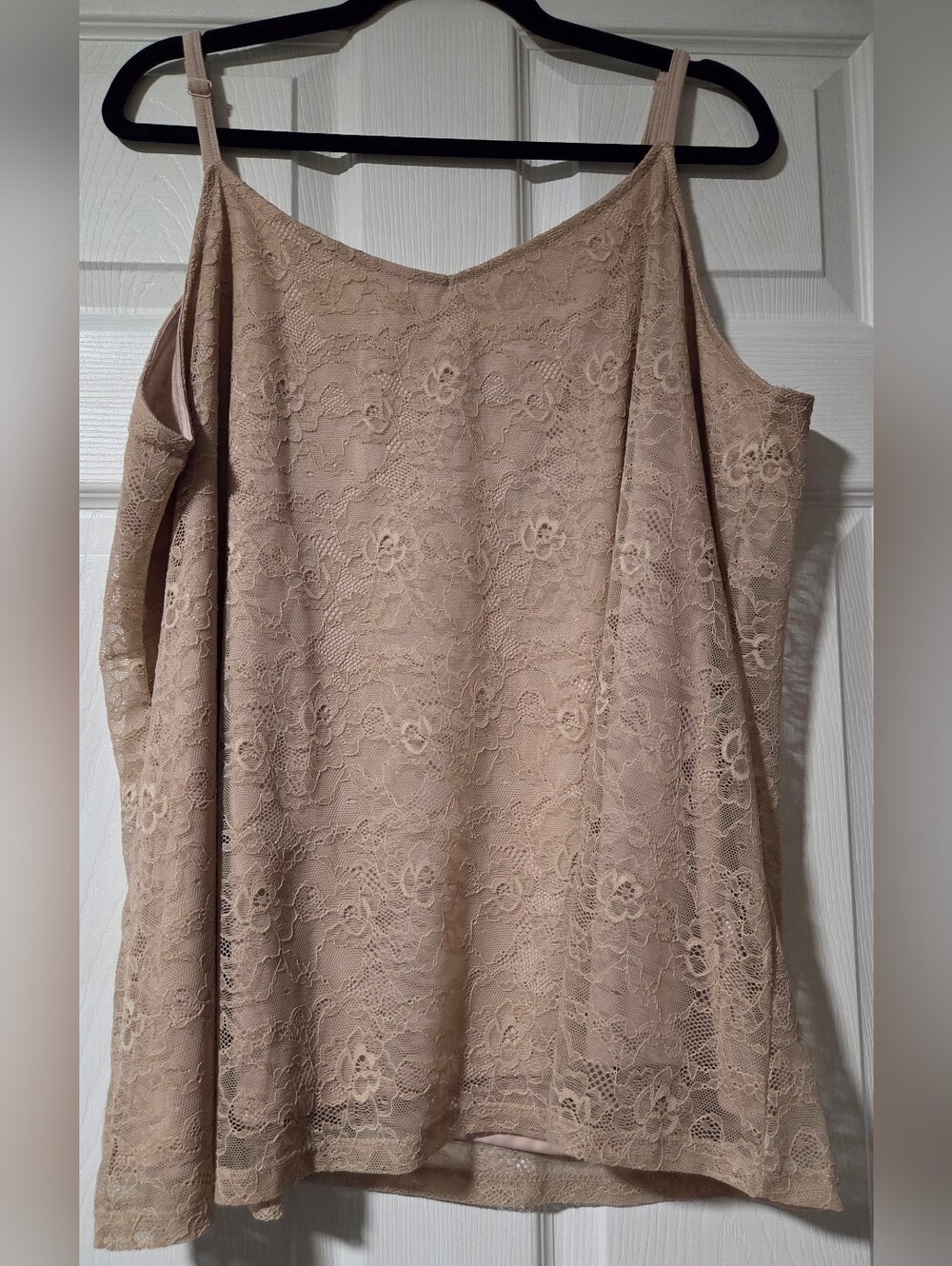 Beige Lace Spaghetti Strap Camisole